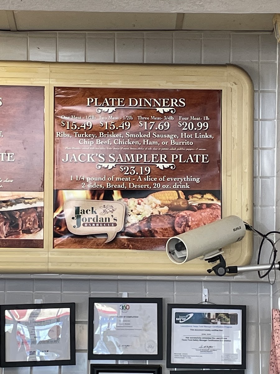 Jack Jordan's Bar-B-Que Menu - Image 1